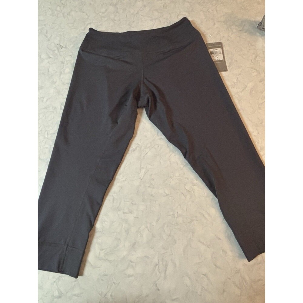 ASICS Women's Size L NWT Dark Gray Team 3/4 Capri Tight Running Leggings WL2149